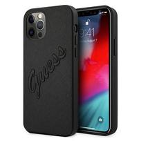 telefonas iphone pro max 12 - Guess "GUHCP12LRSAVSBK PU Saffiano Vintage Script Case iPhone 12 Pro Max" - 1 nuotrauka