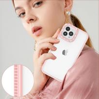 Kingxbar Sparkle Series dėklas Apple iPhone 13 Pro with crystals back cover rožinės spalvos