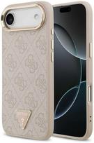 guess pu leather 4g - Guess PU Leather 4G Strass Triangle Logo Gold Frame MagSafe dėklas skirtas Apple iPhone 17 Pro Max rudos spalvos - 1 nuotrauka