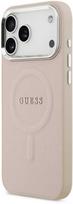 Guess PU Saffiano MagSafe dėklas skirtas Apple iPhone 17 Pro Max - Rožinis (Pink)