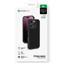 aramid deklas - AmazingThing Titan Max Case with 1500D Aramid Fibers for Apple iPhone 16 Pro - Juodas (Black) - 6 nuotrauka