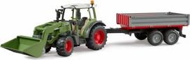 BRUDER 1:16 Fendt Vario 211 traktorius su priekiniu krautuvu ir priekaba, 02182