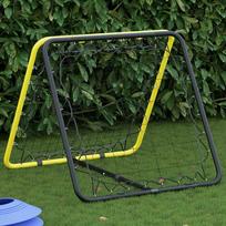 vidaXL Futbolo kamuolio atšokimo sienelė, geltona (Yellow) ir juoda (Black), plienas