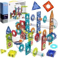magnetinis konstruktorius lavinamasis - WOOPIE magnetiniai konstruktoriai 3D edukacinis kamuoliukų kelio rinkinys, 113 vnt. - 1 nuotrauka