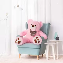Pliušinis meškiukas Bobo, 130 cm, Rožinis (Pink)