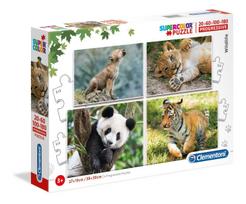 Clementoni Supercolor dėlionė "Wildlife " 20 60 100 180 pcs