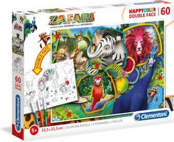 Clementoni Supercolor dėlionė (spalvinimo dėlionė) "Zafari " 60 pcs