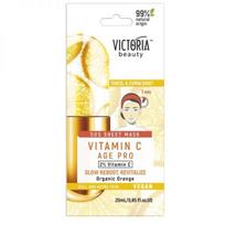 VICTORIA BEAUTY lakštinė veido kaukė su vitaminu C ir apelsinų ekstraktu, 1 vnt.