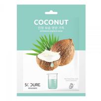 5C CURE lakštinė veido kaukė su kokosų ekstraktu, 1 vnt.