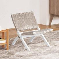 Fotelis vidaXL Poilsio Kėdė, balta (White)