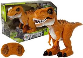 dinozauru zaislai - Lean Toys Nuotoliniu būdu valdoma dinozauras Tiranosaurus R/C su šviesos ir garso efektais - 1 nuotrauka