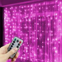 (6 x 2 MPink) 3M 4M 6M USB užuolaidos girlianda „Festoon“ LED lemputė dų lempučių styginiai dų papuošalai 2024 m. šventiniai vestuvių dekoratyvūs elementai