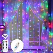Girlianda varvekliai užuolaida 300 Led 3mx3m   Usb   pultelis