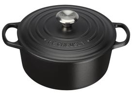 LeCreuset Ketaus puodas Signature 24 cm, juodas (Black)