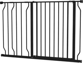 apsauginiai varteliai - PawHut šunų durų varteliai, 75-115 cm, juodas (Black) - 1 nuotrauka