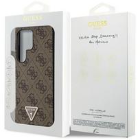 samsung galaxy ultra - Guess Grip Stand 4G Triangle Strass dėklas Samsung Galaxy S24 Ultra - Rudas (Brown) - 1 nuotrauka