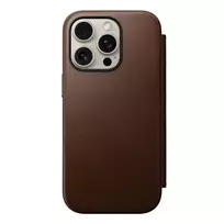 Nomad Modern Leather Folio Case - Rudas (Brown) - iPhone 16 Pro
