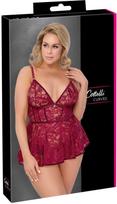 Cottelli curves Babydoll red 3XL seksualūs naktiniai
