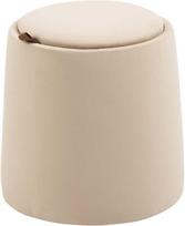 HOMCOM Apvalus osmanų pufas su daiktadėže, smėlinis (Beige)
