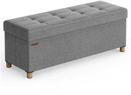 Songmics Pufas su daiktadėže, pilkas (Gray)