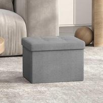 Songmics Sėdmaišis su daiktadėže, šviesiai pilkas (Light Gray)