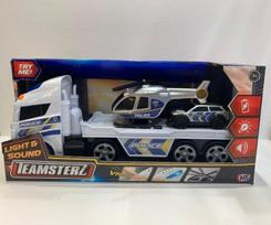 TEAMSTERZ Transporteris su policijos automobiliu ir sraigtasparniu, mėlyna/balta