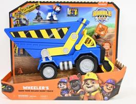 RUBBLE & CREW statybinė transporto priemonė Deluxe Wheeler Dump Truck, 6070126, mėlyna/geltona (Blue/Yellow)