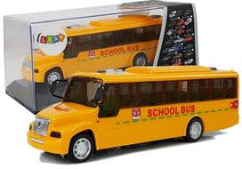 LEAN Toys Žaislinis mokyklinis autobusas su šviesomis ir garsais, geltonas (Yellow)
