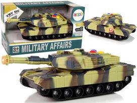 Lean Toys Žaislinis tankas Moro Brown 1:32 su garsais ir šviesomis