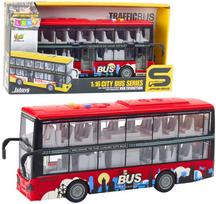 LEAN Toys Dviaukštis miesto autobusas 1:16 su šviesomis ir garsais, Raudonas (Red)