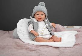 Arias Reborn lėlė kūdikis Daniela, 45 cm, pilki rūbeliai (Gray)