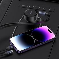 baseus car charger - Automobilinis įkroviklis Baseus Enjoyment, USB Type C/Lightning, juoda, 60 W - 9 nuotrauka