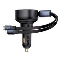 baseus car charger - Automobilinis įkroviklis Baseus Enjoyment, USB Type C/Lightning, juoda, 60 W - 17 nuotrauka