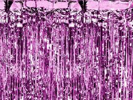 PARTY DECO Dekoratyvinė juostelių užuolaida Lietutis, violetinis (Purple), 90 x 250 cm