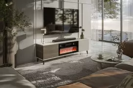 kasmyras spalva - TV staliukas Halmar RANDOM 2 RTV-K su židiniu, kašmyras (Cashmere)/riešutas (Walnut)/juoda (Black), 180 cm - 1 nuotrauka