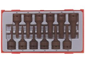Smūginių sukimo antgalių rinkinys Teng Tools TT9212TX; 12 vnt.