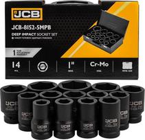Smūginių galvučių komplektas JCB 8152-5MPB; 1''; 14 vnt.