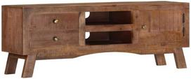 TV staliukas vidaXL, neapdorota mango mediena (Rough Mango), 110 cm x 30 cm x 40 cm