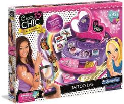 grozio rinkinys mergaitems - CLEMENTONI CRAZY CHIC laikinų tatuiruočių rinkinys, 18260 - 1 nuotrauka