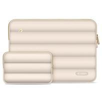 nesiojamo kompiuterio 14 deklas - Tech-Protect Puffy 13-14 Laptop Bag - Beige - 1 nuotrauka