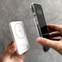 magsafe power bank 20w - Puro Mag Plus 5000mAh 20W Qi2 Balta (White) - 1 nuotrauka