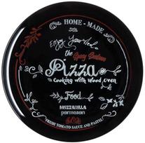 Luminarc Pizza Friends Time Saloon vakarienės lėkštė, 32 cm, Juoda (Black)