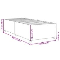 miegamojo lova su ciuziniu - Lovos rėmas su LED, 100x200cm, rudas - 9 nuotrauka