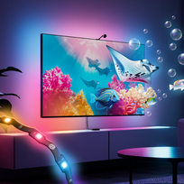 led juostos - Nanoleaf 4D V2 TV Screen Mirror + Light Strips Kit (for TV / Monitor up to 65") - 1 nuotrauka