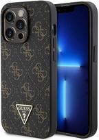 Apple iPhone 14 Pro Guess 4G Triangle Metal Logo dėklas - Juodas (Black)