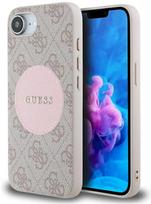 apple 17e - Guess 4G Circle Classic Logo MagSafe dėklas iPhone 16e - Rožinis (Pink) - 1 nuotrauka