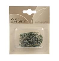 Eglutės žaisliukų kabliukai Decoris 400005, žali (Green), 75 vnt.