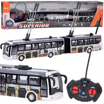 troleibusai - Jokomisiada Nuotolinio valdymo troleibusas 36 cm miesto autobusas RC0673 Pilkas (Gray) - 1 nuotrauka