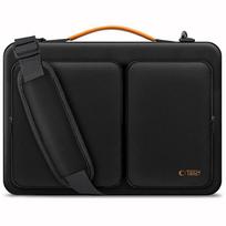 kompiuterio krepsys 13 tech - Tech-Protect Defender Bag for Laptop 13-14 - Black and Orange - 1 nuotrauka