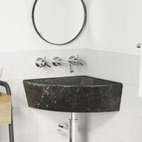 vidaXL Prisegama kriauklė Pilka (Grey), 30-37 x 25-30 x 12 cm, upės akmuo